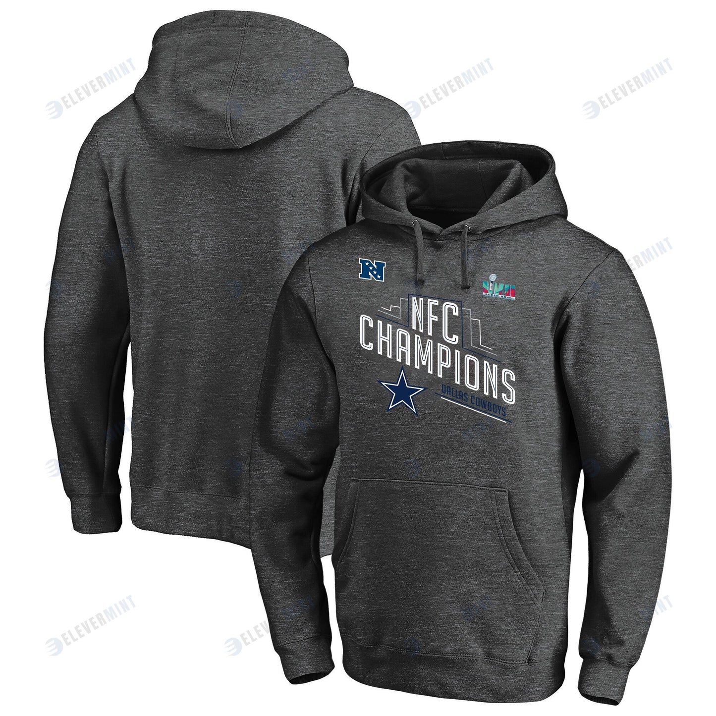 Dallas Cowboys NFC Conference Champions Grey Pullover Hoodie