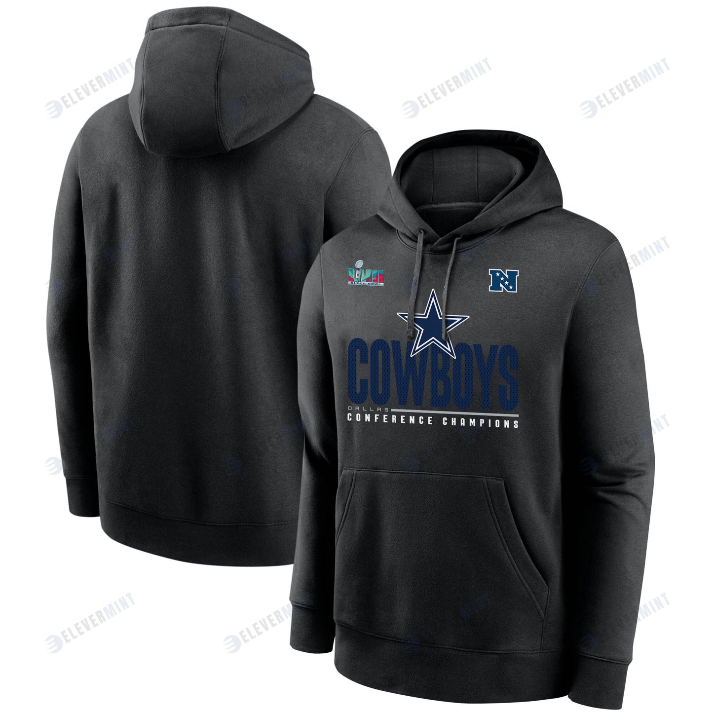 Dallas Cowboys NFC Conference Champions Black Pullover Hoodie
