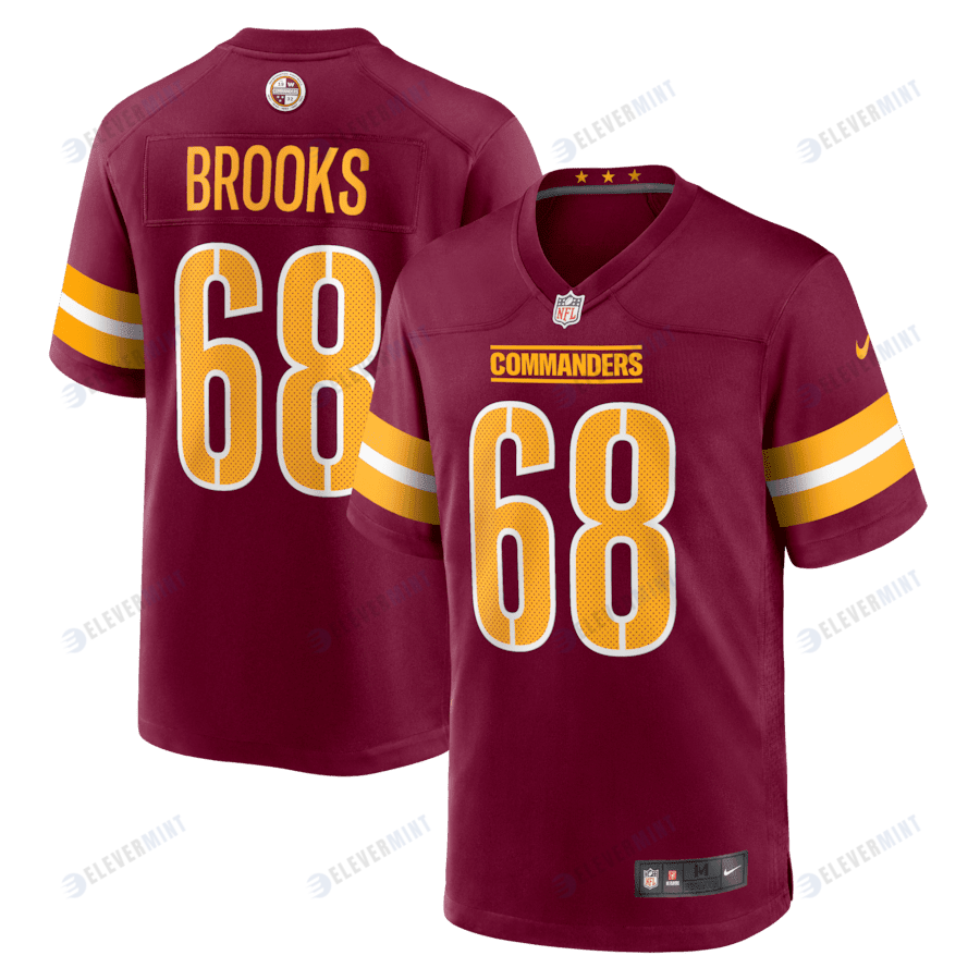 Curtis Brooks 68 Washington Commanders Game Men Jersey - Burgundy