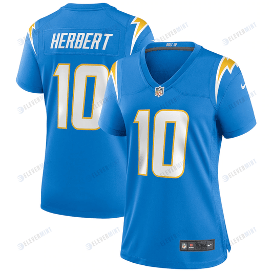 Justin Herbert 10 Los Angeles Chargers Women's Alternate Game Jersey - Navy