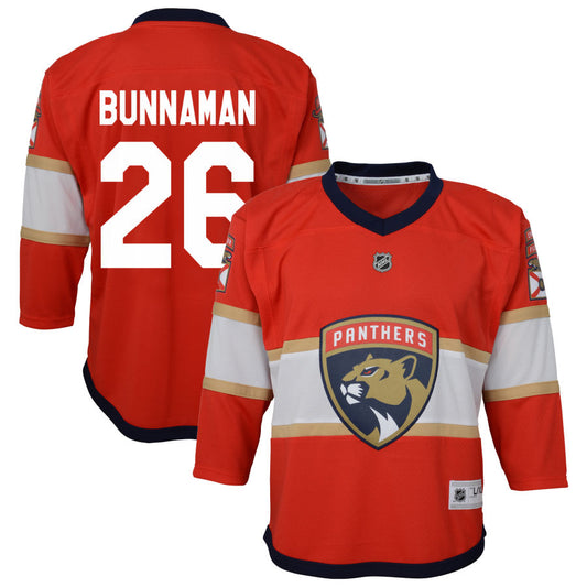 Connor Bunnaman Florida Panthers Youth Home Replica Jersey - Red