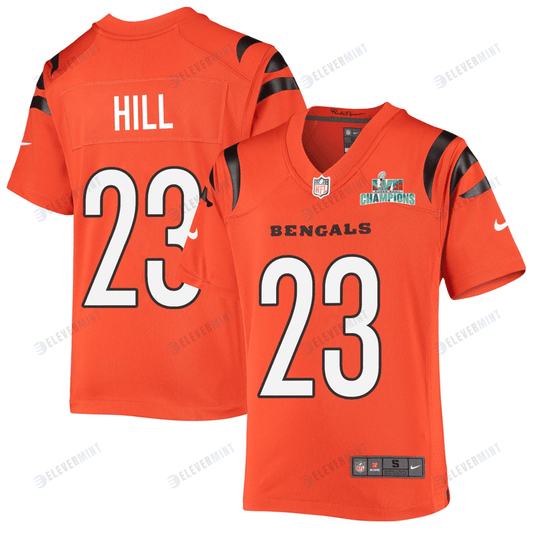 Dax Hill 23 Cincinnati Bengals Super Bowl LVII Champions Youth Alternate Game Jersey - Orange