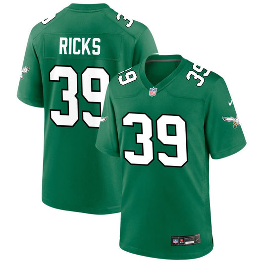 Eli Ricks Philadelphia Eagles Nike Alternate Game Jersey - Kelly Green