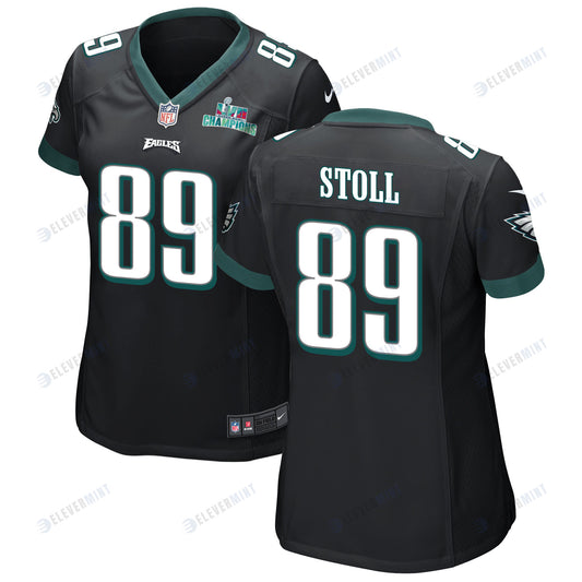 Jack Stoll 89 Philadelphia Eagles Super Bowl LVII Champions Women Game Jersey - Black