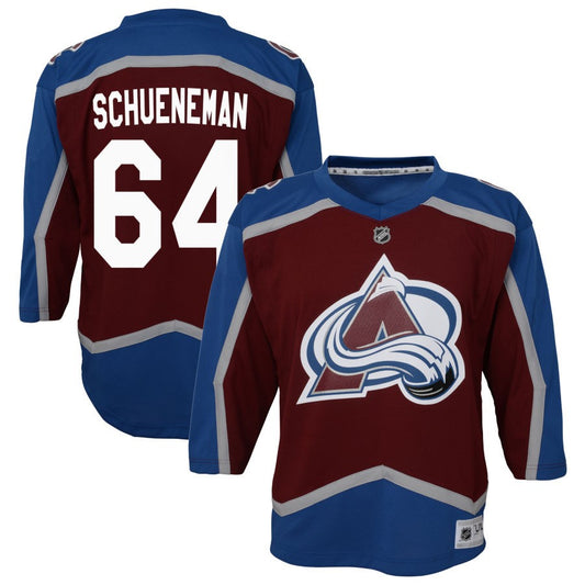 Corey Schueneman Colorado Avalanche Youth Home Replica Jersey - Burgundy