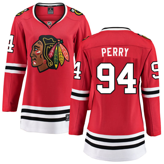 Corey Perry Chicago Blackhawks Fanatics Branded Women's Home Breakaway Jersey - Red