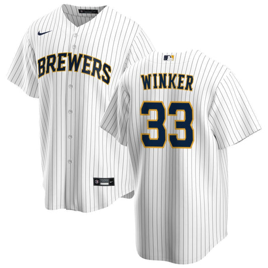 Jesse Winker Milwaukee Brewers Nike Alternate Replica Jersey - White