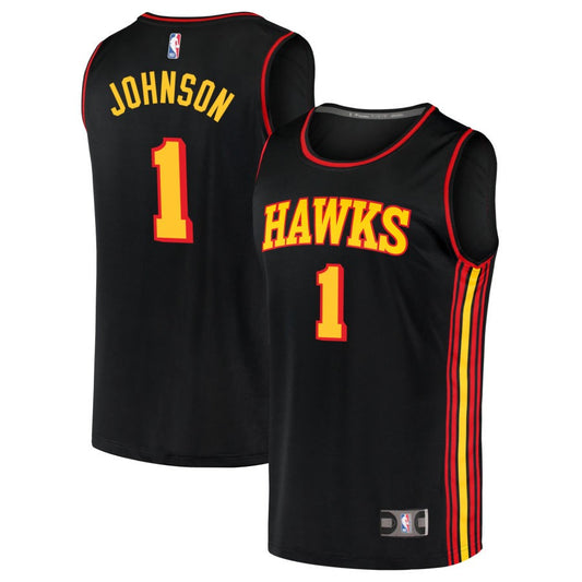 Jalen Johnson Atlanta Hawks Fanatics Branded Youth Fast Break Replica Jersey - Statement Edition - Black