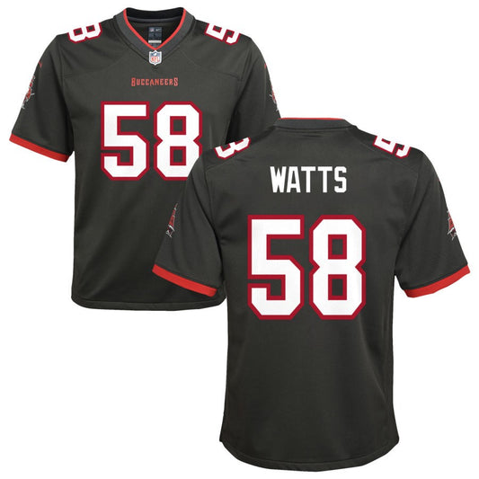 Markees Watts Tampa Bay Buccaneers Nike Youth Alternate Game Jersey - Pewter