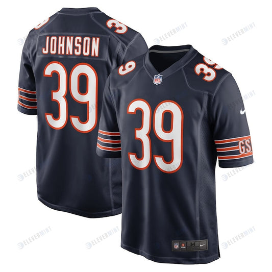 Quindell Johnson 39 Chicago Bears Men Team Game Jersey - Navy