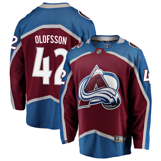Fredrik Olofsson Colorado Avalanche Fanatics Branded Home Breakaway Jersey - Maroon