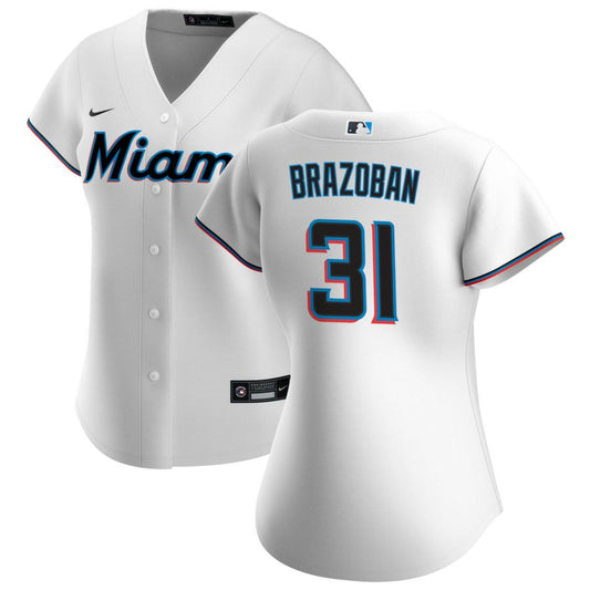 Huascar Brazoban Miami Marlins Nike Women's Home Replica Jersey - White