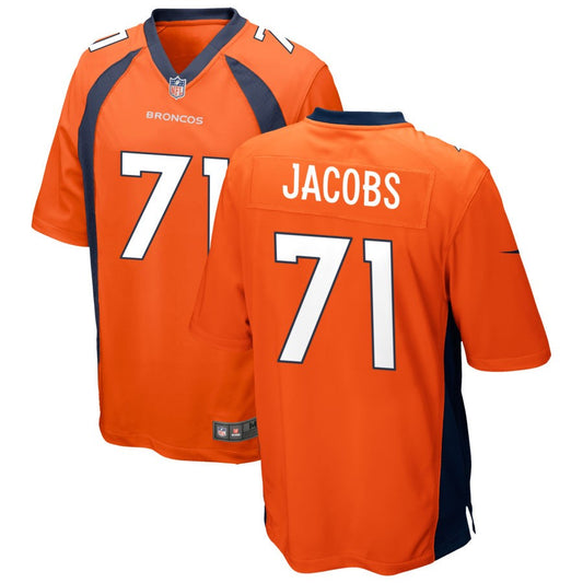 Demontrey Jacobs Denver Broncos Nike Game Jersey - Orange