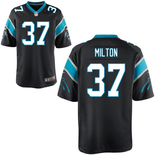Mark Milton Carolina Panthers Nike Youth Game Jersey - Black