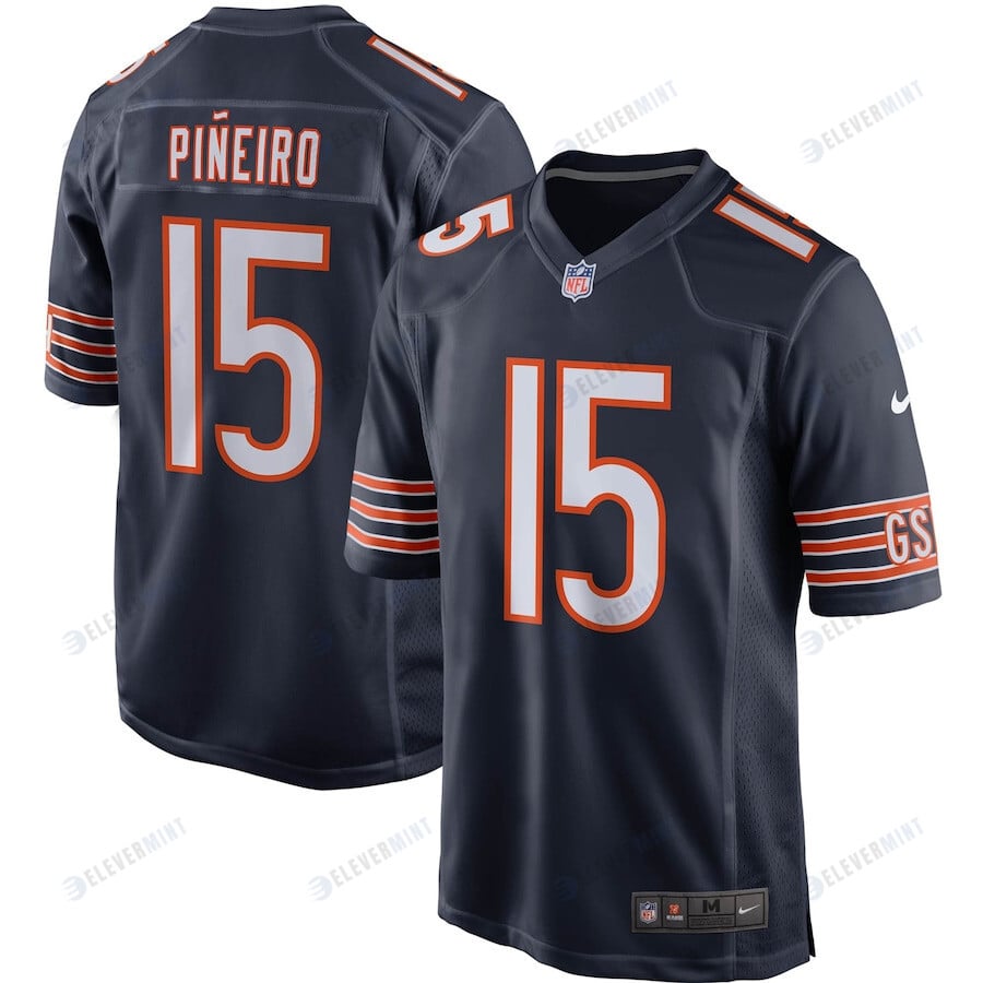 Eddy Pineiro 15 Chicago Bears Men Game Jersey - Navy