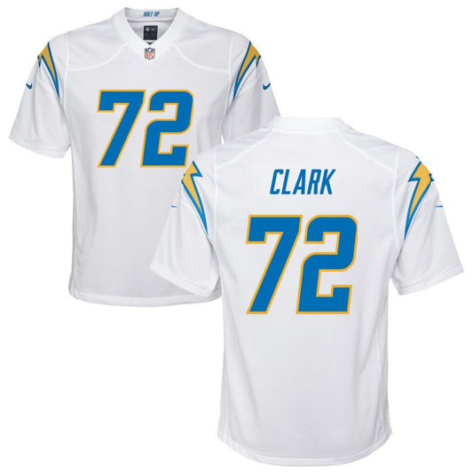 Jerrod Clark Los Angeles Chargers Nike Youth Game Jersey - White
