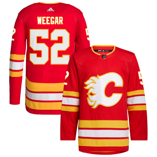 MacKenzie Weegar Calgary Flames adidas 2020/21 Home Primegreen Authentic Pro Jersey - Red