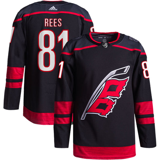 Jamieson Rees Carolina Hurricanes adidas Alternate Primegreen Authentic Pro Jersey - Black