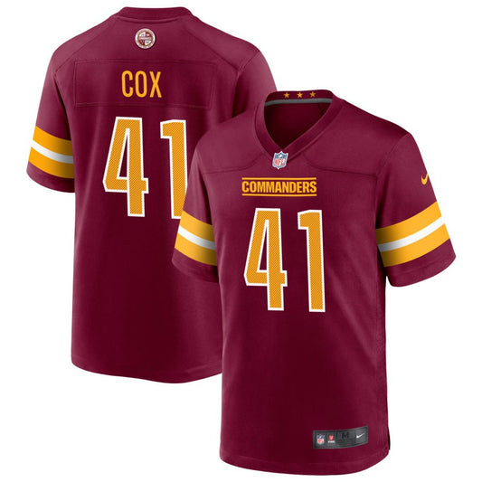 Jabril Cox Washington Commanders Nike Game Player Jersey - Burgundy