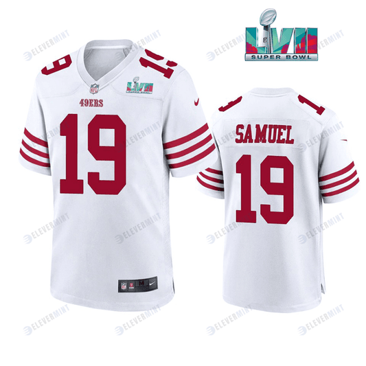 Deebo Samuel 19 San Francisco 49Ers Super Bowl LVII Men Game Jersey- White