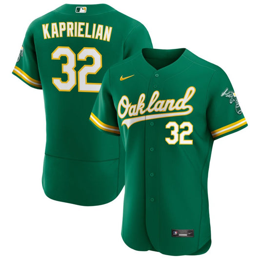 James Kaprielian Oakland Athletics Nike Alternate Authentic Jersey - Kelly Green