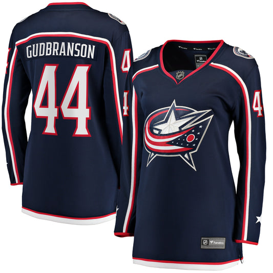 Erik Gudbranson Columbus Blue Jackets Fanatics Branded Women's Home Breakaway Player Jersey - Navy