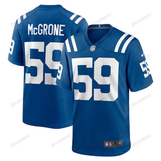 Cameron McGrone 59 Indianapolis Colts Men Team Game Jersey - Royal