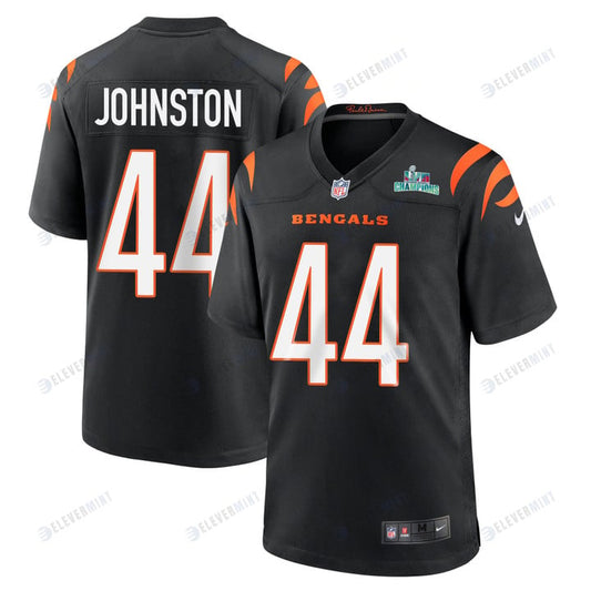 Clay Johnston 44 Cincinnati Bengals Super Bowl LVII Champions Men Game Jersey - Black