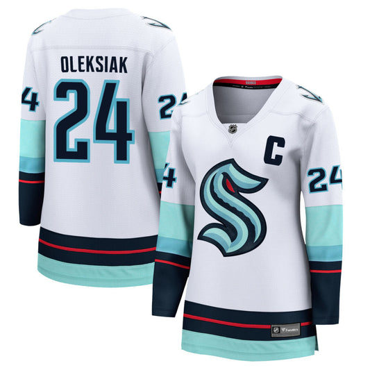 Jamie Oleksiak Seattle Kraken Fanatics Branded Women's Away Breakaway Jersey - White