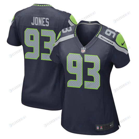 Dre¡¯mont Jones 93 Seattle Seahawks Game Women Jersey - College Navy