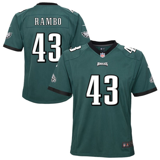 Charleston Rambo Philadelphia Eagles Nike Youth Team Game Jersey - Midnight Green