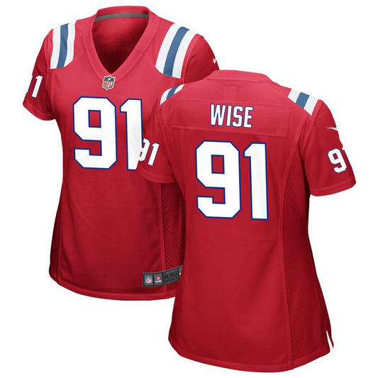 Deatrich Wise New England Patriots Nike Women's Alternate Jersey - Red