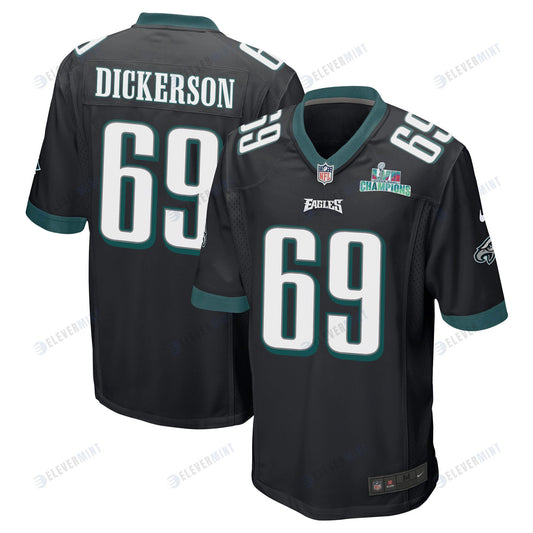 Landon Dickerson 69 Philadelphia Eagles Super Bowl LVII Champions Men Game Jersey - Black