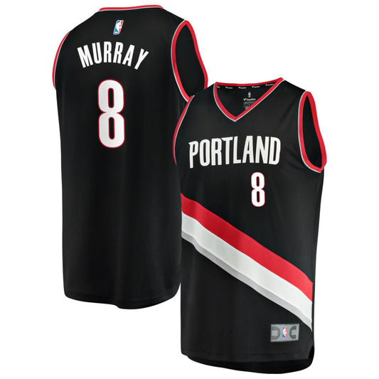 Kris Murray Portland Trail Blazers Fanatics Branded Fast Break Replica Jersey Black - Icon Edition