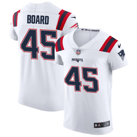 Chris Board New England Patriots Nike Vapor Elite Jersey - White