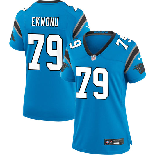 Ikem Ekwonu  Carolina Panthers Nike Women's Alternate Game Jersey - Blue