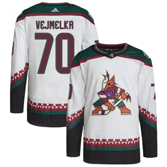Karel Vejmelka Arizona Coyotes adidas Primegreen Authentic Pro Jersey - White