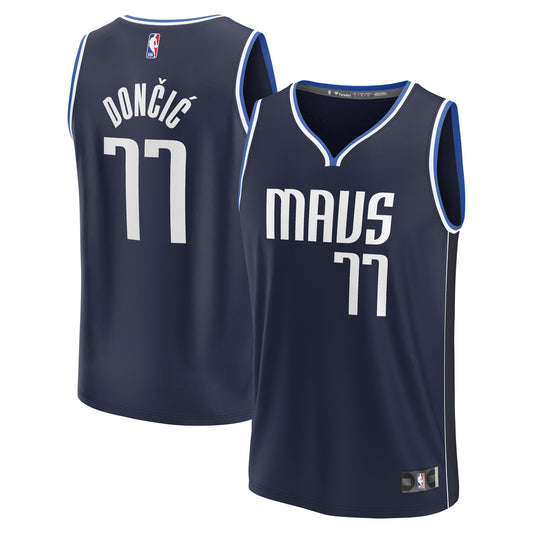 Luka Doncic Dallas Mavericks Fanatics Branded Youth Fast Break Player Jersey - Statement Edition - Navy
