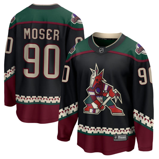 J.J. Moser Arizona Coyotes Fanatics Branded 2021/22 Home Breakaway Jersey - Black