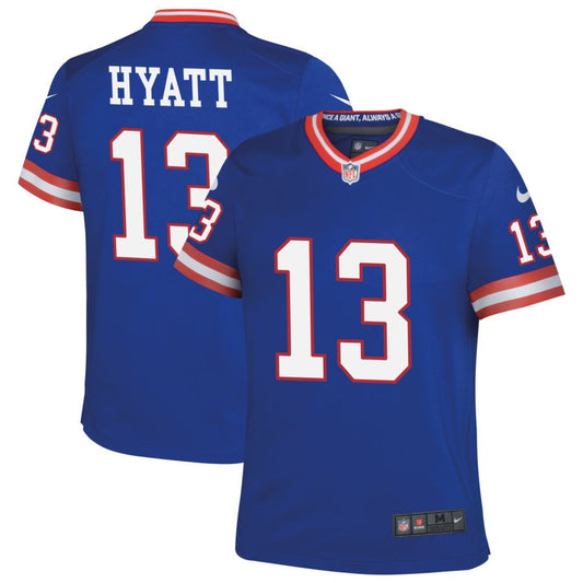 Jalin Hyatt New York Giants Nike Youth Classic Game Jersey - Royal