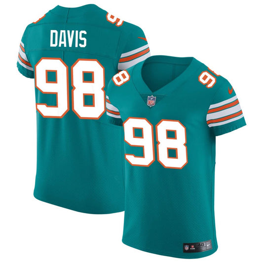 Raekwon Davis Miami Dolphins Nike Elite Vapor Untouchable Jersey - Aqua