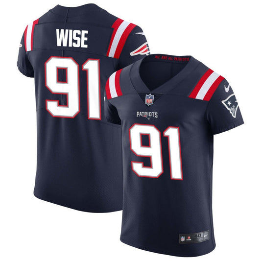 Deatrich Wise New England Patriots Nike Vapor Elite Jersey - Navy