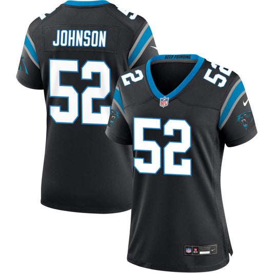 DJ Johnson Carolina Panthers Nike Women's Game Jersey - Black