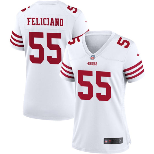 Jon Feliciano San Francisco 49ers Nike Women's Game Jersey - White