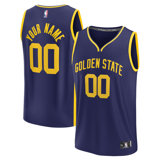Golden State Warriors Fanatics Branded 2022/23 Fast Break Replica Custom Jersey - Statement Edition - Navy