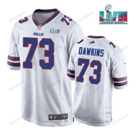 Dion Dawkins 73 Buffalo Bills Super Bowl LVII Away Player Men Jersey - White Jersey