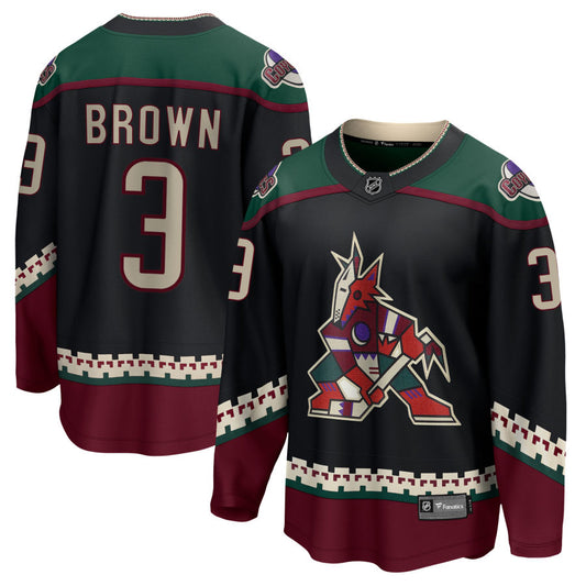 Josh Brown Arizona Coyotes Fanatics Branded 2021/22 Home Breakaway Jersey - Black