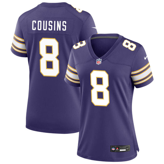 Kirk Cousins Minnesota Vikings Nike Women's Classic Game Jersey - Purple