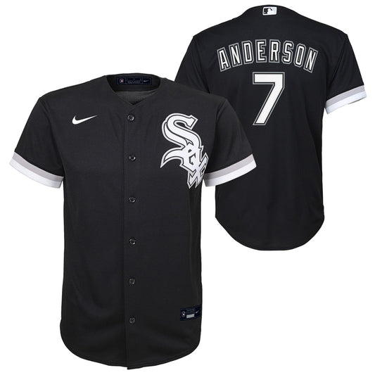 Child Tim Anderson Chicago White Sox Black Alternate Replica Team Jersey