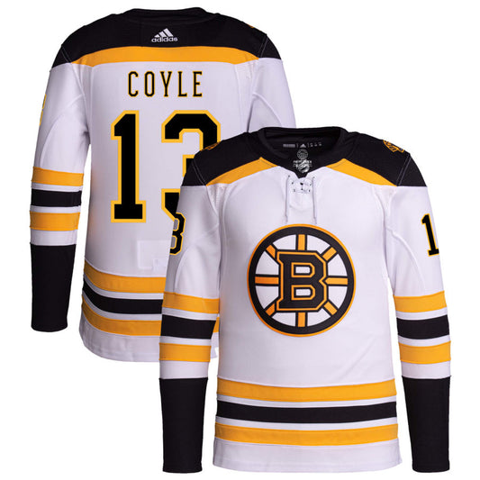 Charlie Coyle Boston Bruins adidas Away Primegreen Authentic Pro Jersey - White